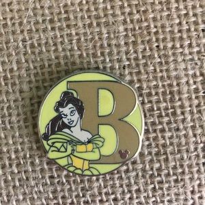 TRADED B is for Belle Hidden Mickey Enamel Pin